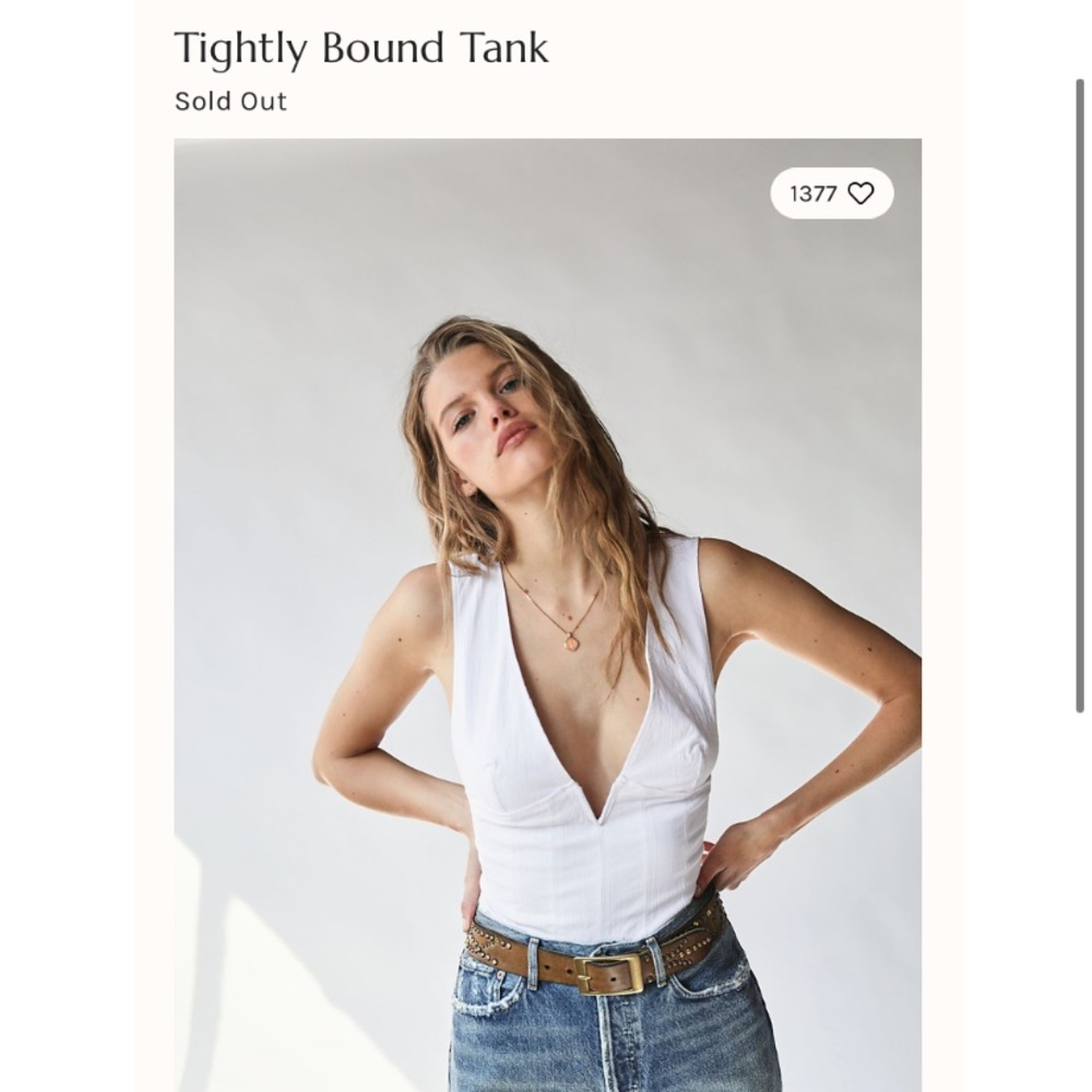NWT Tightly Bound Tank free people